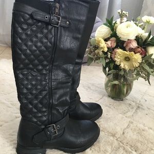 Black long boots